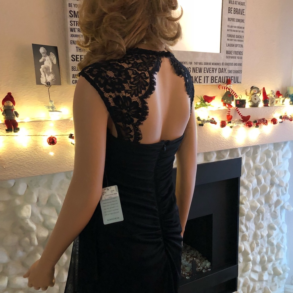 Nordstrom Black super sexy lace party dress NWT - Picture 4 of 8